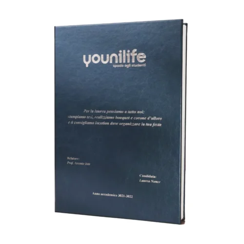 Tesi di laurea blu metallizzato