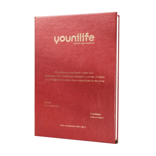 Tesi di laurea bordeaux metallizzato