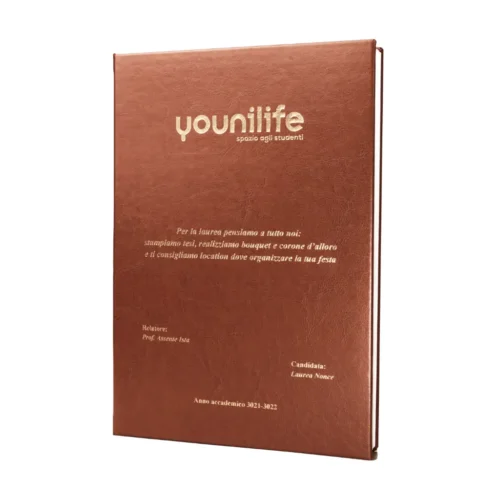 Tesi di laurea marrone metallizzato